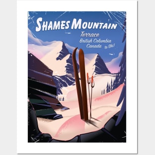 Shames Mountain Terrace, British Columbia, Canada ski poster Posters and Art